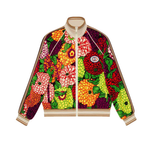 gucci/古驰 男士棉服 ken scott print cotton zip-up jacket 645221