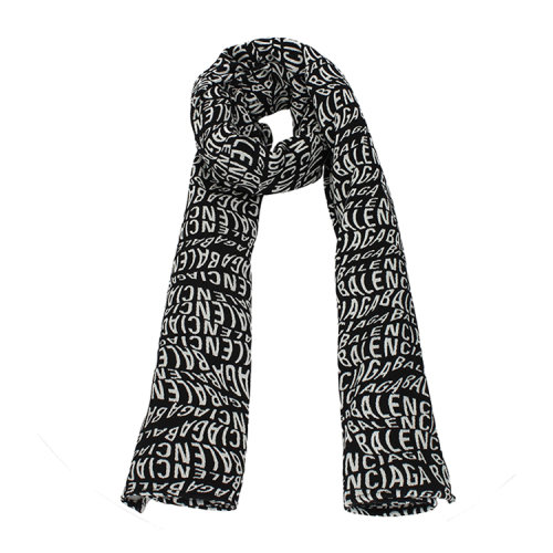 balenciaga/巴黎世家 21年春夏 logo 女性 黑色 围巾 576110320b01077