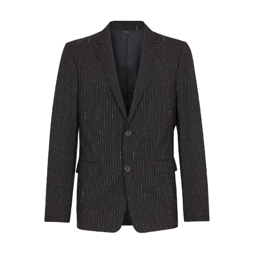 【包邮包税】 fendi芬迪 21年春夏 男士 西服外套 黑色羊毛休闲西装