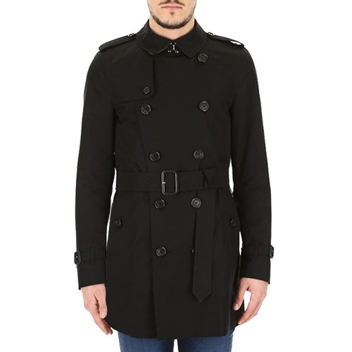 burberry/博柏利 巴宝莉 纯棉双排扣附腰带中长款经典风衣 肯辛顿版型