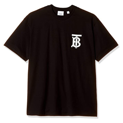 burberry/博柏利 21春夏 女士 tb字母胶印 短袖t恤 宽松版 黑色