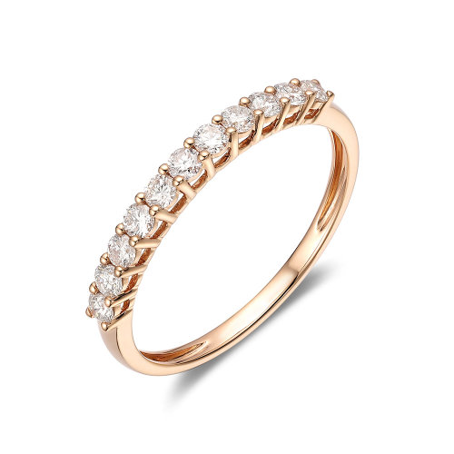 dower&hall/多维哈尔 18k金色钻石群镶排戒女钻戒 戒指