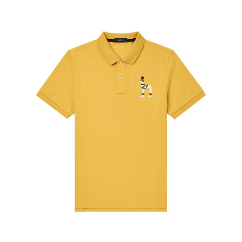 【商场同款】hazzys/哈吉斯 2021春季新款男士短袖珠地棉大狗男士短