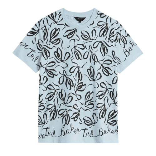 ted baker/ted baker女士短袖t恤 2021春夏新品 女士休闲设计感花纹
