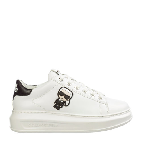 老佛爷 21春夏 白色皮革徽标低帮 女士休闲运动鞋小白鞋女鞋