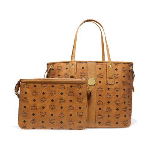 【包税】mcm女士双面印花手提包单肩包子母包