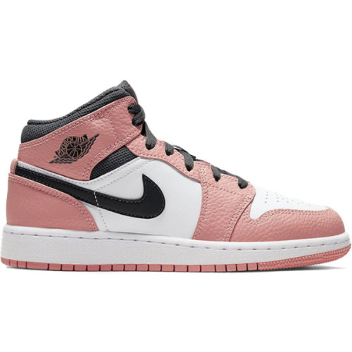 nike/耐克 air jordan1 mid pink quartz aj1 樱花粉 gs女款 555112