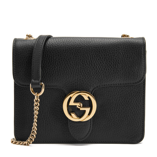 gucci/古驰 荔枝纹链条包皮质单肩包510304cao0g1000 (金属件划痕a级)