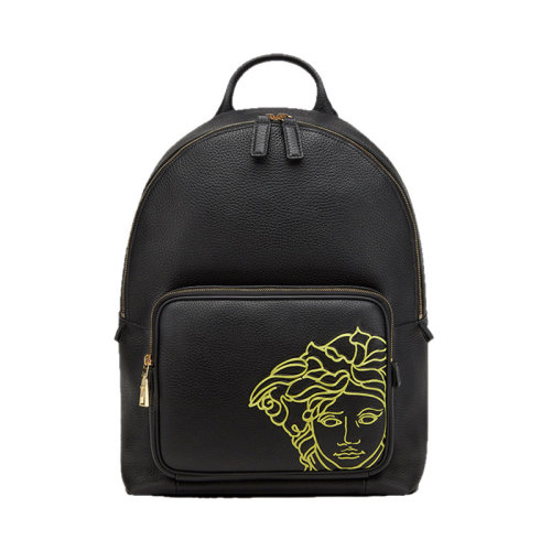 versace/范思哲 男士黑色美杜莎头像印花双肩包背包 dfz8067-dvtg4m
