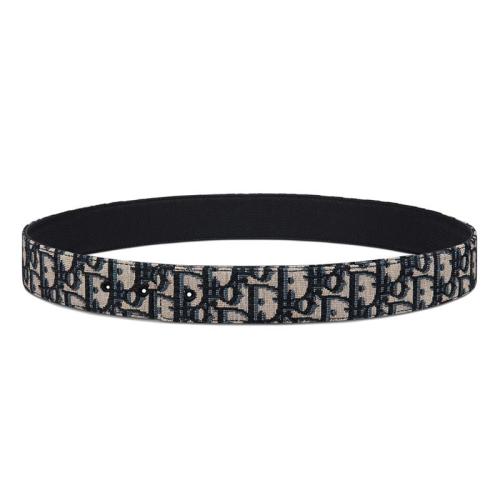 dior/迪奥 reversible belt strap 米色和黑色dior斜纹提花双面腰带