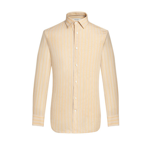 gentspace/gentspace男士衬衫>男士长袖衬衫标准领条纹全棉休闲衬衫