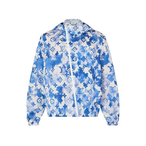 【包邮包税】 lv路易威登 21年春夏 男士 夹克 blue watercolor 防风