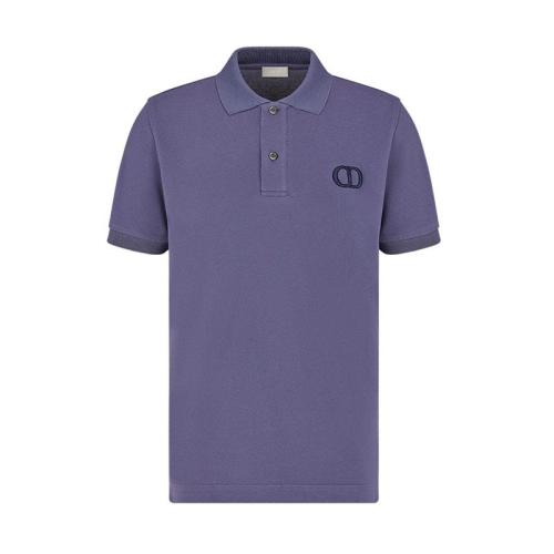 dior/迪奥 cd icon polo shirt紫色棉男士短polo 013j800a0373_c485