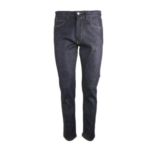 【包邮包税】gucci/古驰 男士 复古 印花 深蓝色 男士牛仔裤 408636