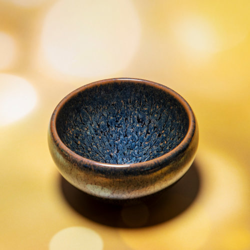 中艺盛嘉 建阳百花盏建盏禅定杯原矿釉纯手工茶具茶盏主人杯品茗杯