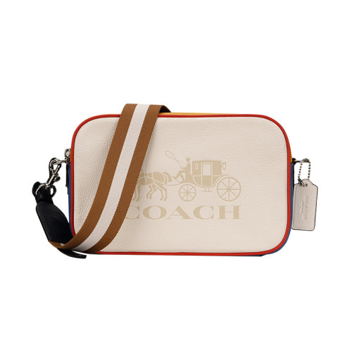 coach/蔻驰 女士马车logo单肩斜挎相机包[材质:牛皮革]91109