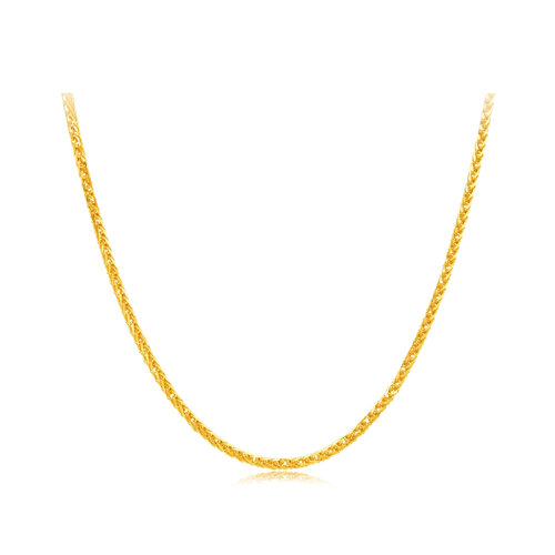 chow tai fook/周大福17916精致时尚22k金彩金项链素链e122266