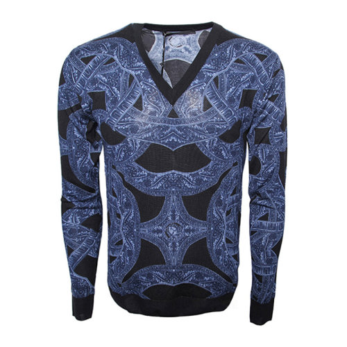 versace/范思哲 男装 服饰多色v领混纺 男士针织衫/毛衣