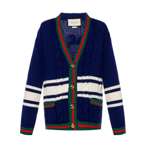 【包邮包税】gucci/古驰 女性 休闲 时尚蓝色 羊毛 女士针织衫/毛衣