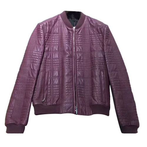 gucci/古驰酒红色小羊皮男士皮衣323266 xn463 as