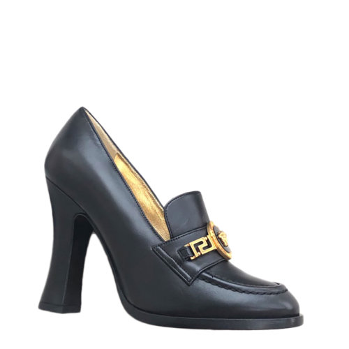 versace/范思哲黑色皮质女士高跟鞋dsr599odna5p bi