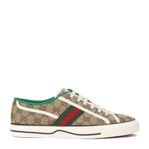 gucci/古驰 tennis 1977 男士帆布鞋 经典织带织物606111