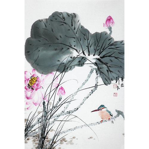 传统水墨单幅作品】秒杀 /中国美术家协会会员陈薪名 国画花鸟《和和