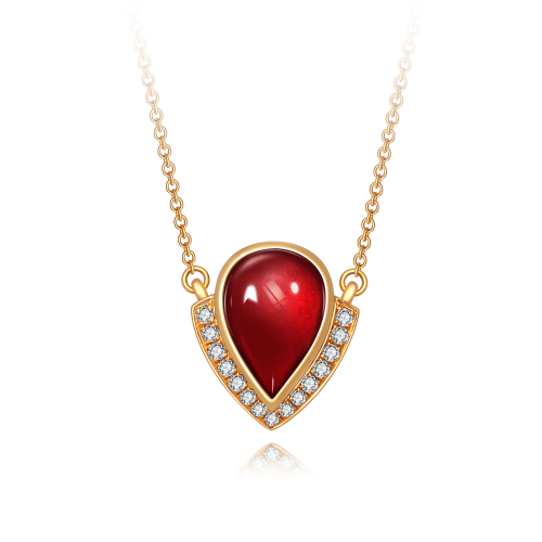 【koncise孔氏 项链】koncise/孔氏 滢露系列 珐琅 锁骨链 非遗手工