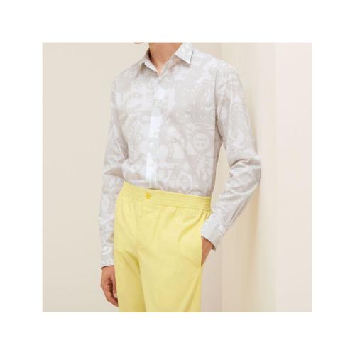 【包邮包税】 hermes爱马仕 21年春夏 男士 长袖衬衫 chemise corps a