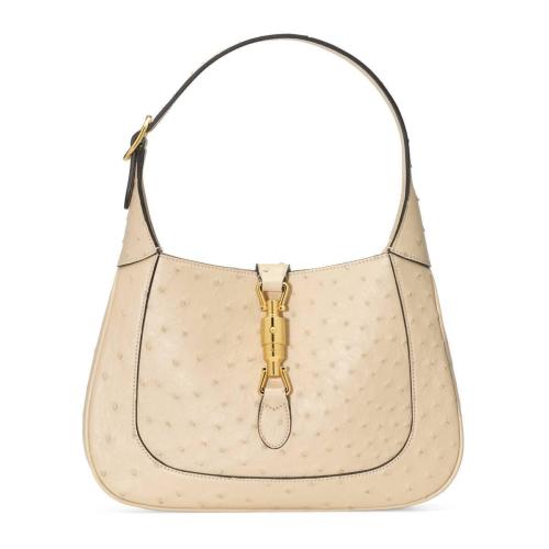 【包邮包税】 gucci古驰 21年秋冬 女士 jackie 1961系列鸵鸟皮小号