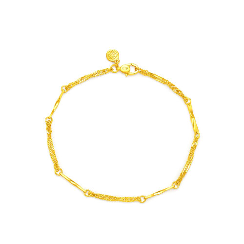 chow tai fook/周大福足金黄金手链计价eof154 约2.55g