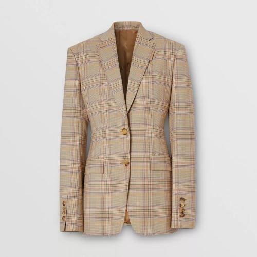 【包邮包税】 burberry 21年春夏 女士 格纹羊毛宽