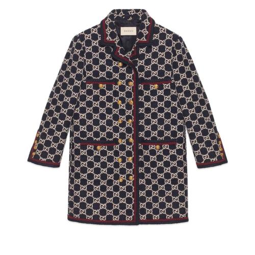 【包邮包税】 gucci古驰 21年秋冬女士 gg 花呢大衣 577448 zaamp