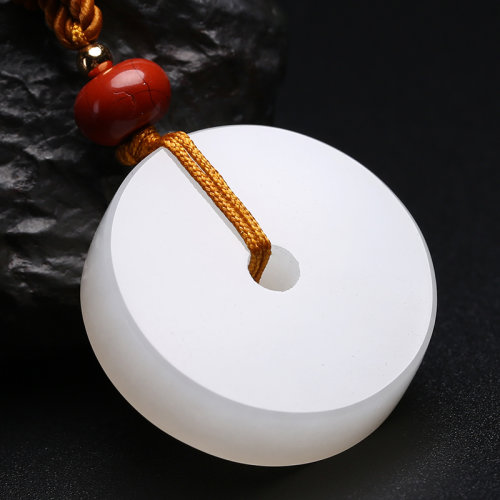 印象眸/印象眸 和田玉龙纹玉牌圆牌吊坠 附证书