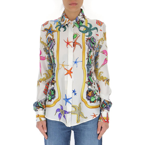 versace/范思哲 21年春夏 女士服装 女装 女性 花色 女士长袖衬衫 a