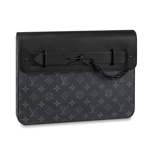 vuitton/路易威登 男包 帆布/配皮 pochette steamer 手袋 手拿包 m80