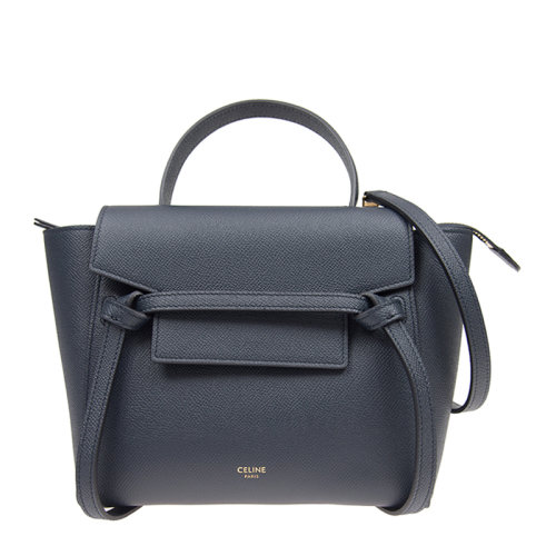 【包税】celine/赛琳 micro belt系列 女士纯色牛皮鲶鱼包手提包