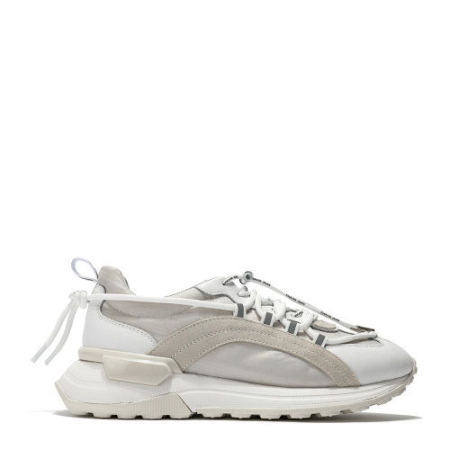 【21春夏新款】daisyfellowes/黛西法罗 男士休闲运动鞋牛皮网布增高