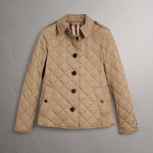burberry/博柏利 经典女士卡其色棉服 内里格纹 40623911 【预售】
