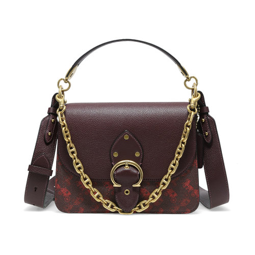 【2021新款】coach/蔻驰 女士单肩斜挎手提包 pvc/配皮 4594