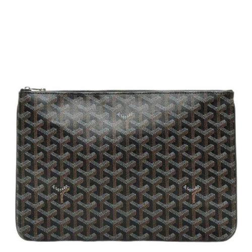 【包邮包税】 goyard 21年春夏 男士 手拿包 经典黑色中号手拿包