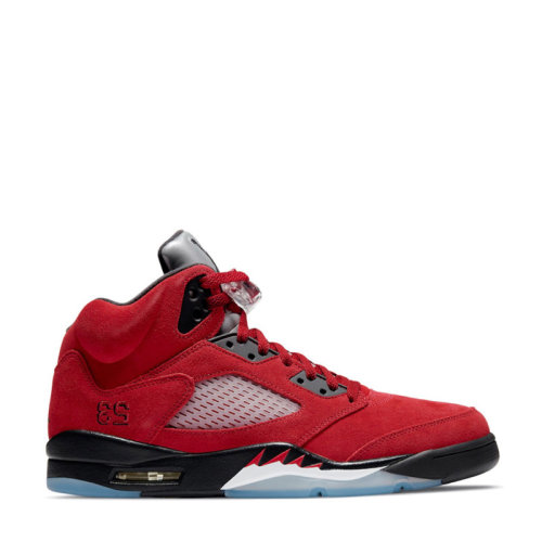 nike/耐克 air jordan 5 男女同款 aj5 黑红 愤怒的公牛 大红麂皮