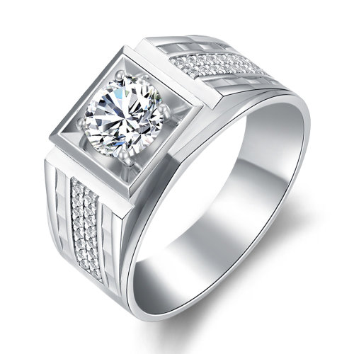 mingzuan/鸣钻国际pt950铂金钻石戒指男戒婚戒