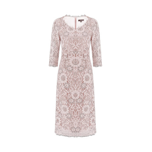 maryling/玛俪琳2021夏季薄雾粉蕾丝裙v领包臀礼服连衣裙女士连衣裙a1