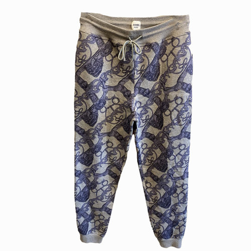 瑕疵折扣hermes/爱马仕纯棉印花女士休闲裤 ce