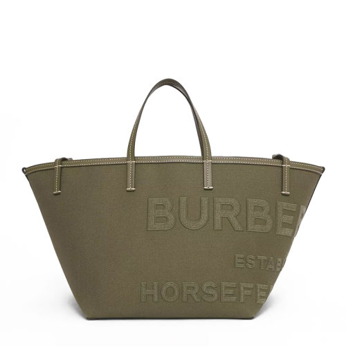 【包税】burberry/博柏利 2021春夏新款 女士迷你深蕨绿色亚麻棉