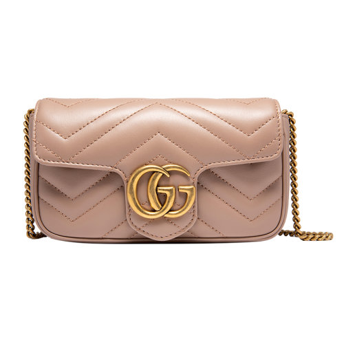 gucci/古驰 女包女士新款牛皮gg marmont迷你单肩斜挎包链条包 476433