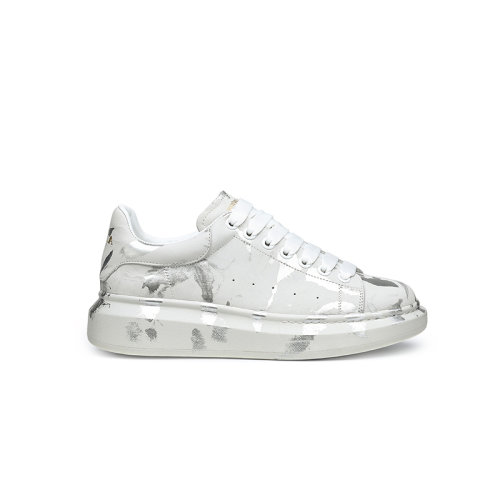 aquascutum/雅格狮丹女士涂鸦厚底小白鞋