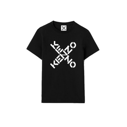 kenzo/高田贤三 女士黑白色字母logo短袖t恤 fb52ts850 4sj