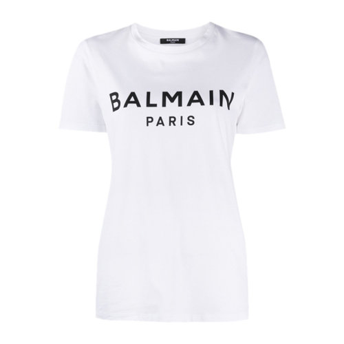 balmain/巴尔曼 女士 服装 21春夏 棉质圆领字母logot恤 女士短袖t恤
